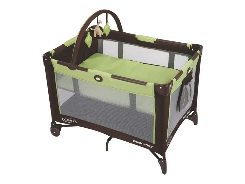 Pack-and-play travel crib